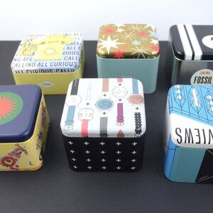 Lot of 6 Fossil Watch Tins (EMPTY) No Duplicates & In Great Condition